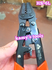 Kìm bấm cos nối, cos trần, cos pin tròn, cos chẻ HS-6L Fasen 0.5-6mm2 chính hãng