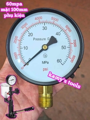 Phụ kiện đồng hồ của dụng cụ cân chỉnh béc kim phun dầu diesel 60mpa mặt 100mm đường kính 20mm Wetools DGNT6010