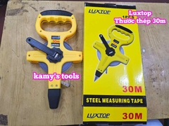 Thước cuộn thước kéo thép 30 mét 30m bản 12mm hệ mét 1 mặt có tay cầm Luxtop LT-ST30