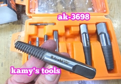 Bộ 8 mũi ren taro chuyên lấy đầu ống nước bulong ốc vít gãy Asaki AK-3698
