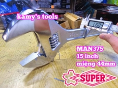 Mỏ lết miệng 15 inch 375mm Supertool model MAN375 mở miệng 44mm