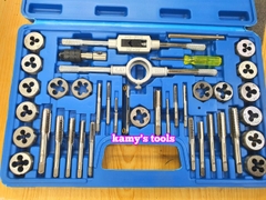 Bộ taro bàn ren 40 chi tiết ta rô ren hợp kim thép siêu cứng và bền hơn hộp nhựa mica
