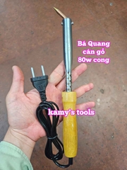 Mỏ hàn chì cán gỗ Bá Quang 80W loại cong và loại thẳng BQ-80GC BQ-80GT