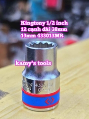 Đầu tuýp khẩu ngắn 1/2 inch Kingtony bông 12 cạnh 13mm 14mm 15mm 16mm 17mm 433013MR 433014MR 433015MR 433016MR 433017MR