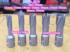 Mũi khoan từ có hợp kim L+R+T dài 35mm cỡ 12mm 13mm 14mm 15mm 16mm 17mm 18mm 19mm 20mm