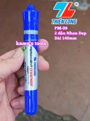 Bút lông dầu Thiên Long Permanent Marker 2 đầu dẹp và nhọn dài 140mm PM-09