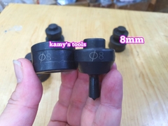 Khuôn đột lỗ mũi đột lỗ sắt V, thanh đồng cái dùng máy đột lỗ thủy lực CH-60 HHM-60 (bán lẻ 1 bộ)