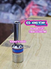 Đầu tuýp 3/8 inch 6 cạnh Kingtony 7mm 8mm 9mm 10mm 11mm 12mm 13mm 14mm 16mm 17mm 19mm 323507M 323508M 323509M 323510M 323511M 323512M 323513M 323514M 323516M 323517M 323519M