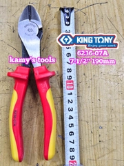 Kìm cắt cách điện VDE 1000V Kingtony 7-1/2 inch 190mm 6236-07A