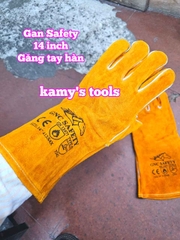 Găng tay hàn chất liệu da lộn GNC Safety 14 inch