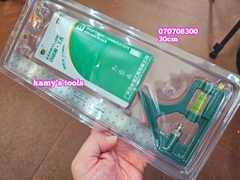 Thước góc ê ke thủy góc vuông đa năng 300mm 30cm Berrylion 070708300 đo độ sâu, canh thẳng, canh ngang, lấy dấu khoảng