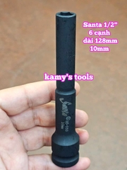 Đầu tuýp khẩu 1/2 inch dài 128mm Santa 8mm 10mm 12mm 13mm 14mm 17mm 19mm 85-908 85-910 85-912 85-913 85-914 85-917 85-919