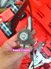 Bộ dụng cụ tháo lắp xéc măng, làm sạch cạo rãnh xéc măng, cổ dê vô bạc 9 chi tiết