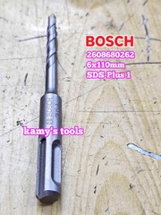 Mũi khoan bê tông chuôi gài SDS-Plus 1 Bosch 6mm dài 110mm 6x110mm 2608680262