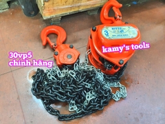 Pa lăng xích kéo tay Nitto 3 tấn 3m (3 mét) 5m (5 mét) model 30VP5 loại CB-II xích đóng logo G80 chính hãng cao cấp