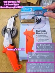 Thước đo dầu Richter 10 mét 465-ES/10m lá thước inox quả rọi bằng đồng ngắn S063 cao cấp chính hãng