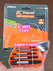 K-3687 và K-3688 Bộ mũi ren tháo mở bu lông, ốc vít gãy Kapusi, bộ ta rô taro lấy ốc gãy