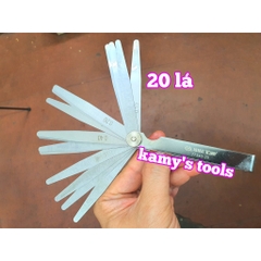 Thước căn lá dưỡng đo độ dày đo khe hở căn chỉnh cò xupap Kingtony 20 lá loại thẳng 77340-20 cỡ 0.05-1.0mm