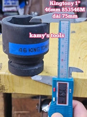Đầu tuýp đen 1 inch 6 cạnh Kingtony 46mm 853546M