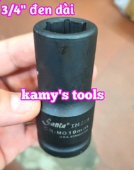 Đầu tuýp 3/4 inch dài 80mm Santa thép Cr-mo 16mm 17mm 18mm 19mm 20mm 21mm 22mm 23mm 24mm 25mm 26mm 27mm 28mm 29mm 30mm 31mm 32mm 33mm 34mm 35mm 36mm 38mm 39mm 40mm 41mm 42mm 44mm