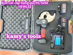 Kìm cắt cáp thủy lực dùng pin HL-50M Hewlee, cắt nhôm lõi thép 800mm2