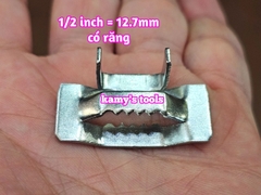 1/2 inch Combo 10 Cái khóa đai inox có răng 12.7mm inox 304 kamytools