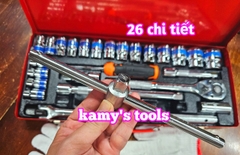 Bộ tuýp đầu khẩu 26 tiết 1/2 inch lục giác 8-32mm Hitman