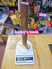 Búa đồng thau đầu vuông cán gỗ 1kg kamytools