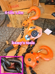 Pa lăng xích lắc tay Nitto 6 tấn 1.5m (1.5 mét) VR-60 xích đôi chuẩn G80 cao cấp