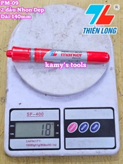 Bút lông dầu Thiên Long Permanent Marker 2 đầu dẹp và nhọn dài 140mm PM-09