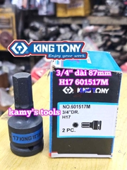 Đầu tuýp lú đầu lục giác 6 cạnh 3/4 inch Kingtony 14mm 17mm 19mm 22mm 601514M 601517M 601519M 601522M