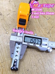 Thước kéo thước cuộn rút 3 mét 3m Maxsupe M-2506 bản 16mm 1 mặt