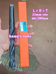 Mũi khoan sắt đuôi côn 25mm L+R+T dài 280mm LRT-52325A