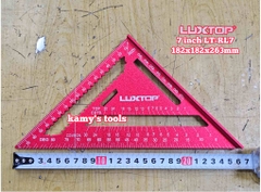 Thước ê ke góc tam giác vuông đa năng nhôm 7 inch Luxtop LT-RL7