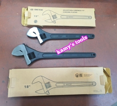 Mỏ lết xi đen 15 inch 18 inch dài 380mm 450mm Kingtony 3611-15HP 3611-18HP