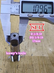 Taro ống rắc co 3/8 inch 17mm răng côn HSS Shanghai SLT NPT Z 3/8-18 và BPST ZG 3/8-19 (1 cây)