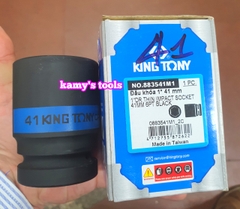 Đầu tuýp đầu khẩu đen dài lục giác dài 80mm Kingtony 1 inch 36mm 38mm 41mm 883536M 883538M 883541M