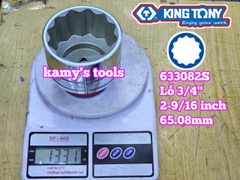 Đầu tuýp hệ inch 12 cạnh 3/4 inch Kingtony cỡ 2-9/16 inch tương đương 65mm 633082S