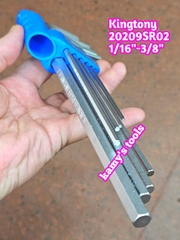 Bộ lục giác đầu bằng hệ inch Kingtony 20209SR02 9 chi tiết 1/16-3/8