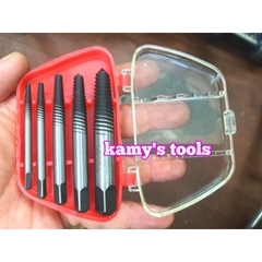Bộ Mũi Vít Tháo Mở Bu Lông Ốc Vít Gãy Hỏng 5 cây Licota Tap-50002 (Bộ Ta Rô Lấy Ốc Gãy, Dụng Cụ Lấy Ốc Gãy)
