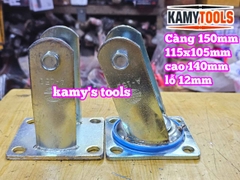 Đế càng bánh xe cố định và xoay loại dày 6mm cho bánh xe 150mm Kamytools KMT-33150A KMT-32150A