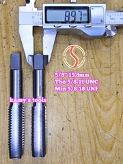 Bộ taro hệ inch tạo ren trong 5/8 inch (15.8mm) Shanghai bước ren thô và mịn 5/8-11 UNC 5/8-18 UNF