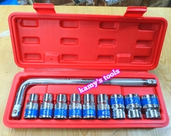 Bộ tuýp khẩu cần cong L 10 chi tiết 1/2 inch 8mm-24mm Tifone, bộ đồ nghề đa năng sửa chữa xe