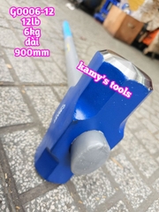 Búa thép đầu lục giác cán cao su 6kg 12LB C-mart model G0006-12 dài 900mm