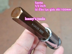 Tuýp lú đầu lục giác 1/2 inch dài 100mm Santa H4 H5 H6 H8 H10 H12H14 H16 H17 H19