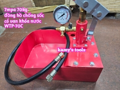 Bơm thử áp lực nước 7mpa 70kg/cm2 WTP-70C có van khóa nước cao cấp kamytools
