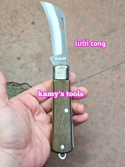 Dao tuốt dây điện, rọc cáp thợ điện, gọt vỏ dây điện, xếp gấp gọn lưỡi cong lưỡi thẳng Wetools EK-7203B và EK-7203A