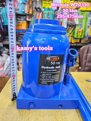Kích con đội thuỷ lực 50 tấn đế dày xác lớn Wetools WT0350 295-475mm
