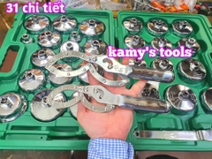 Bộ chén tháo cốc lọc nhớt, cảo vam tháo mở lọc dầu ô tô 31 chi tiết Gongju Lijing Trigoldte