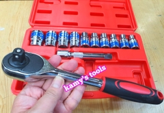 Bộ tuýp khẩu cần tự động có khúc nối 12 chi tiết 1/2 inch 8mm-24mm Tifone, bộ đồ nghề sửa chữa xe